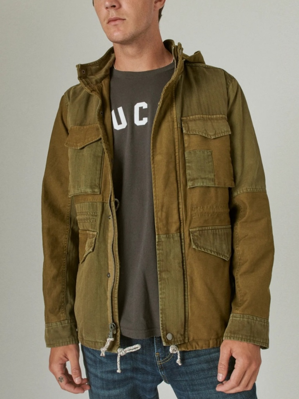 Lucky Brand XL Men’s M-65 Patchwork Utility Jacket